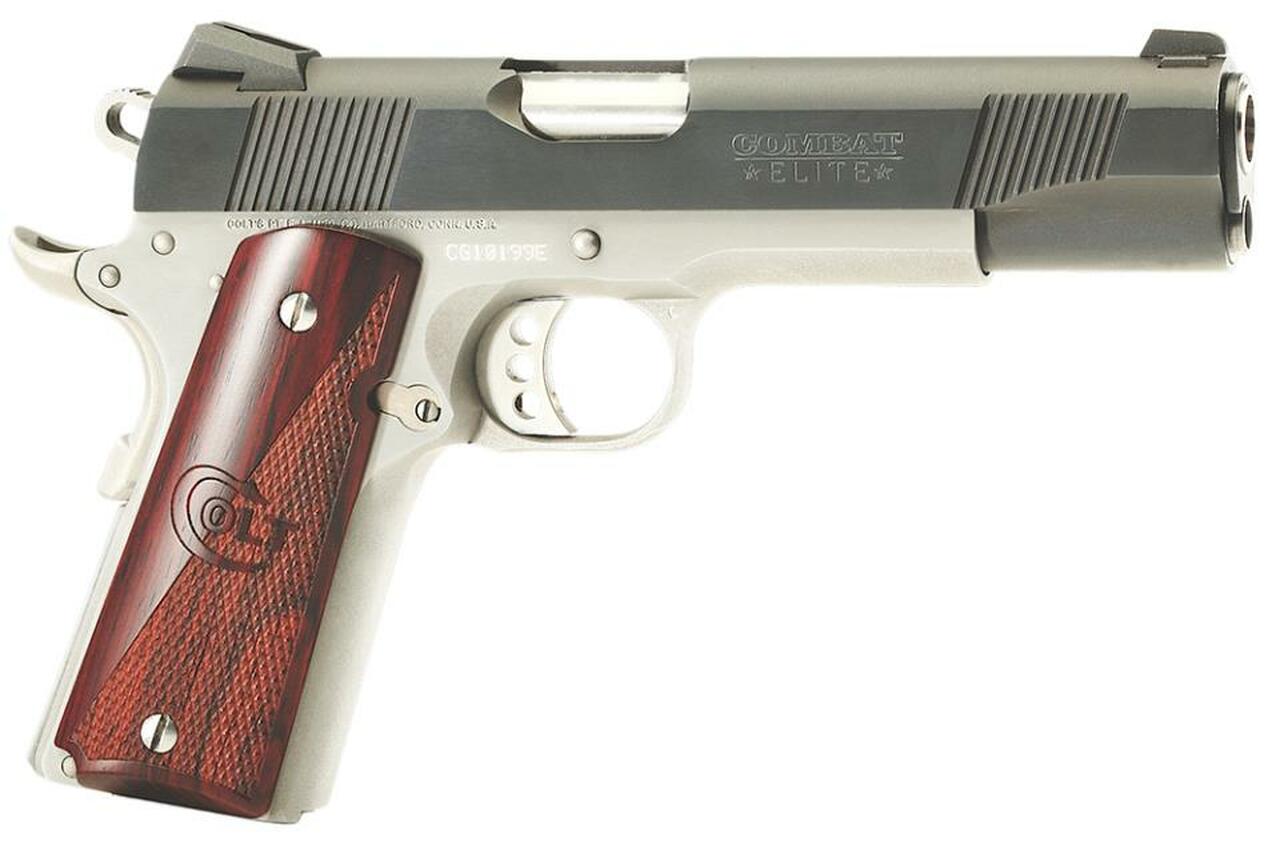 Colt 1911 XSE Combat Elite 45ACP 5″ Barrel Two-Tone Finish Rosewood Grips 8 Rd Mag
