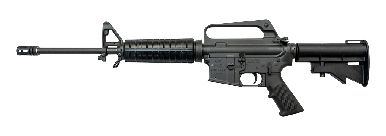 Colt AR-15 9mm Carbine Pre-Ban Era Used, 16″ Barrel, 2-Pos Stock, Black, 20rd