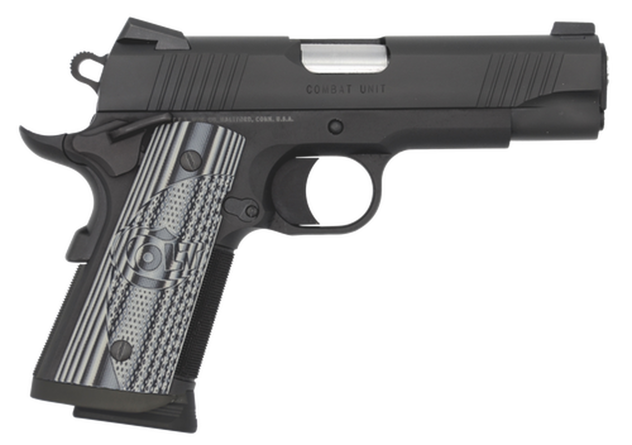 Colt CCU Concealed Carry 9mm, 4.25″ Barrel, G10 Grips, Novak Sights,Black DLC, 7rd