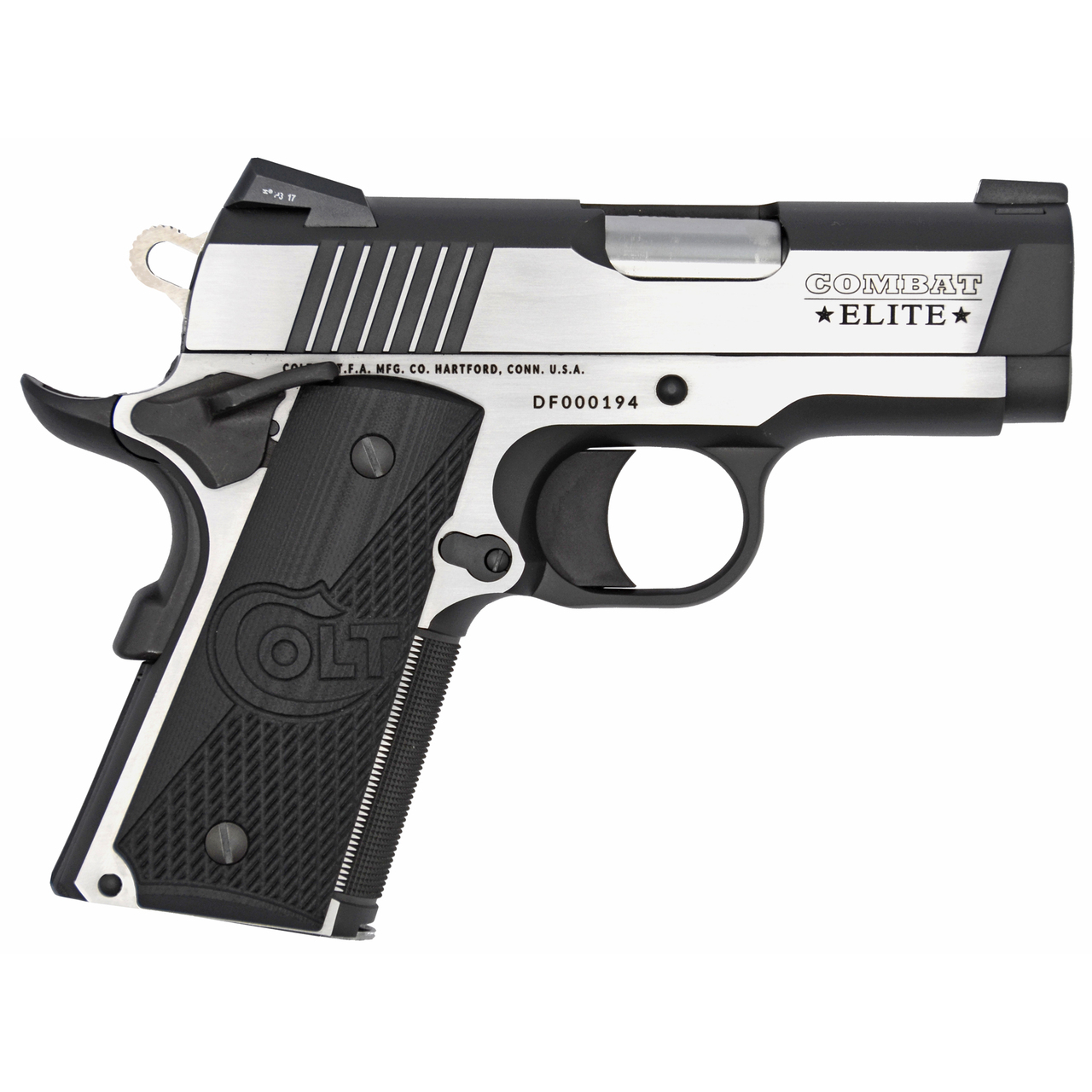 Colt Combat Elite Defender 1911 45 ACP, 3″ Barrel, Night Sights, 8rd Mag