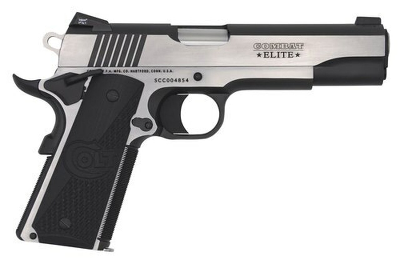 Colt Combat Elite Government, 9mm, 5″ Barrel, 8rd, 2-Tone, Night Sights