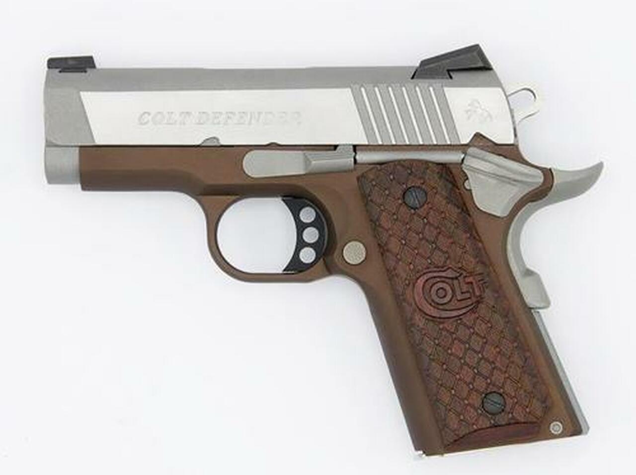 Colt Defender 1911 45 ACP 3″ Barrel Earth Brown Novak Dot Sights 7rd Mag