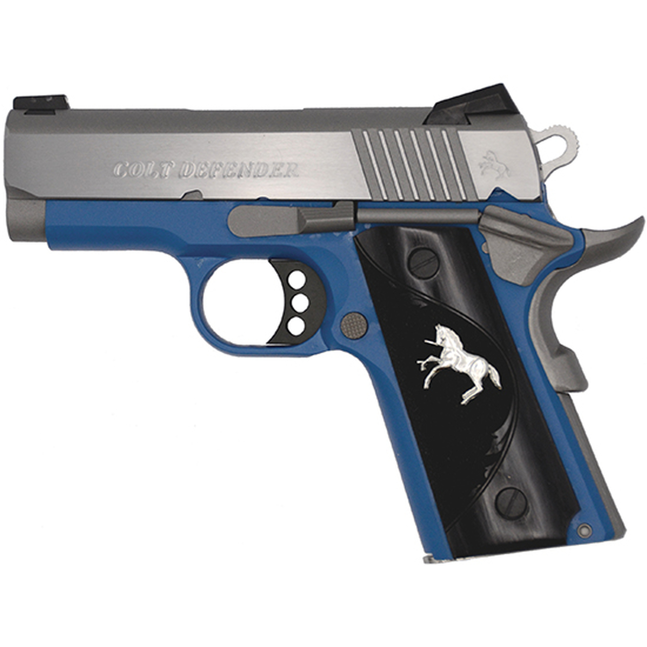Colt Defender .45ACP 3″ Barrel, Blue Frame Stainless Steel 1 of 100