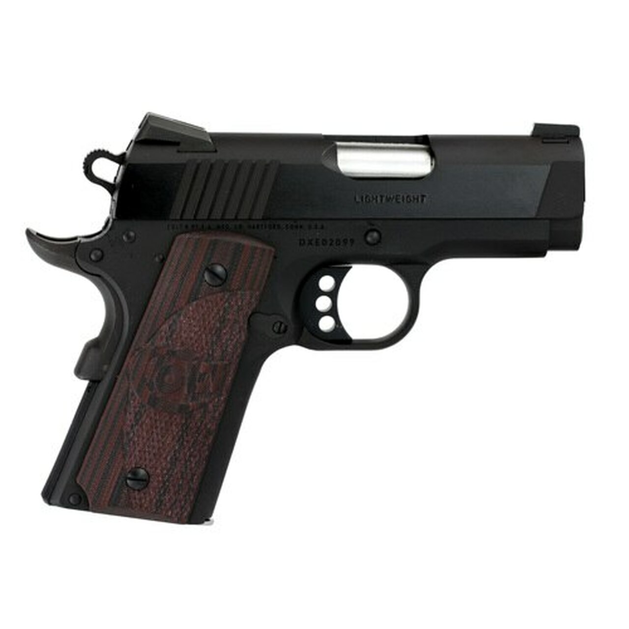 Colt Defender Compact 1911, 45 ACP, 3″ Barrel, Alloy Frame, Blue Finish, G10 Grips, 7Rd Mag, Novak Night Sights