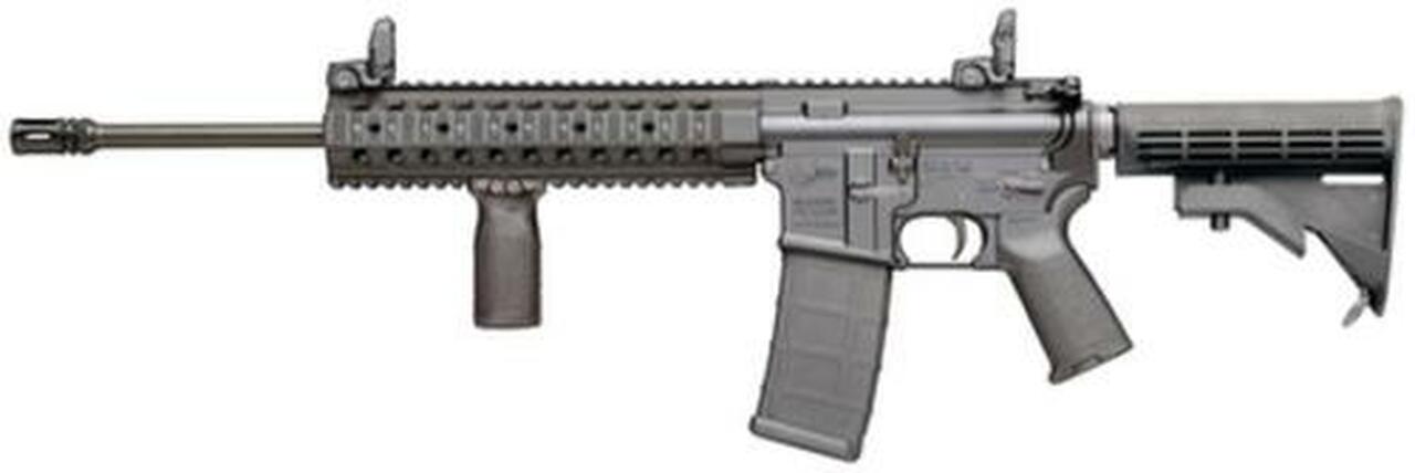 Colt LT6720-R M4 AR-15 5.56/223 16″ Barrel BUIS Sights, Troy Battle Rail Rogers Stock Magpul Furniture, 30 Round Mag