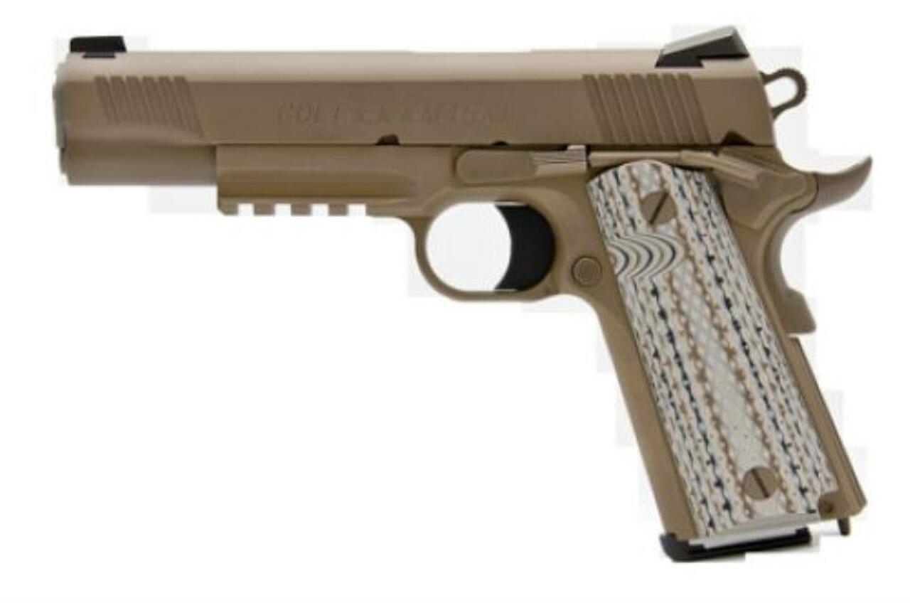 Colt Marine M45-A1 SA 45 ACP 5″ Barrel Novak Cerakote 7 rd Mag
