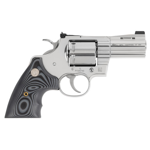 Colt Python Combat Elite 357 Magnum, 3″ Barrel, Stainless Steel, G10 Grips, 6rd