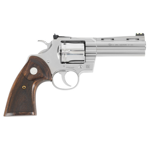 Colt Python Target 357 Magnum, 4.25″ Barrel, Stainless Steel, Walnut Grip, 6rd