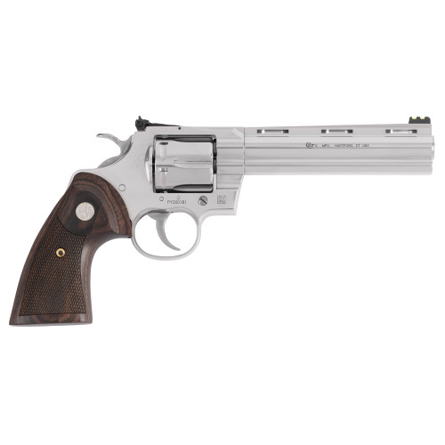 Colt Python Target 357 Magnum, 6″ Barrel, Stainless Steel, Walnut Grip, 6rd
