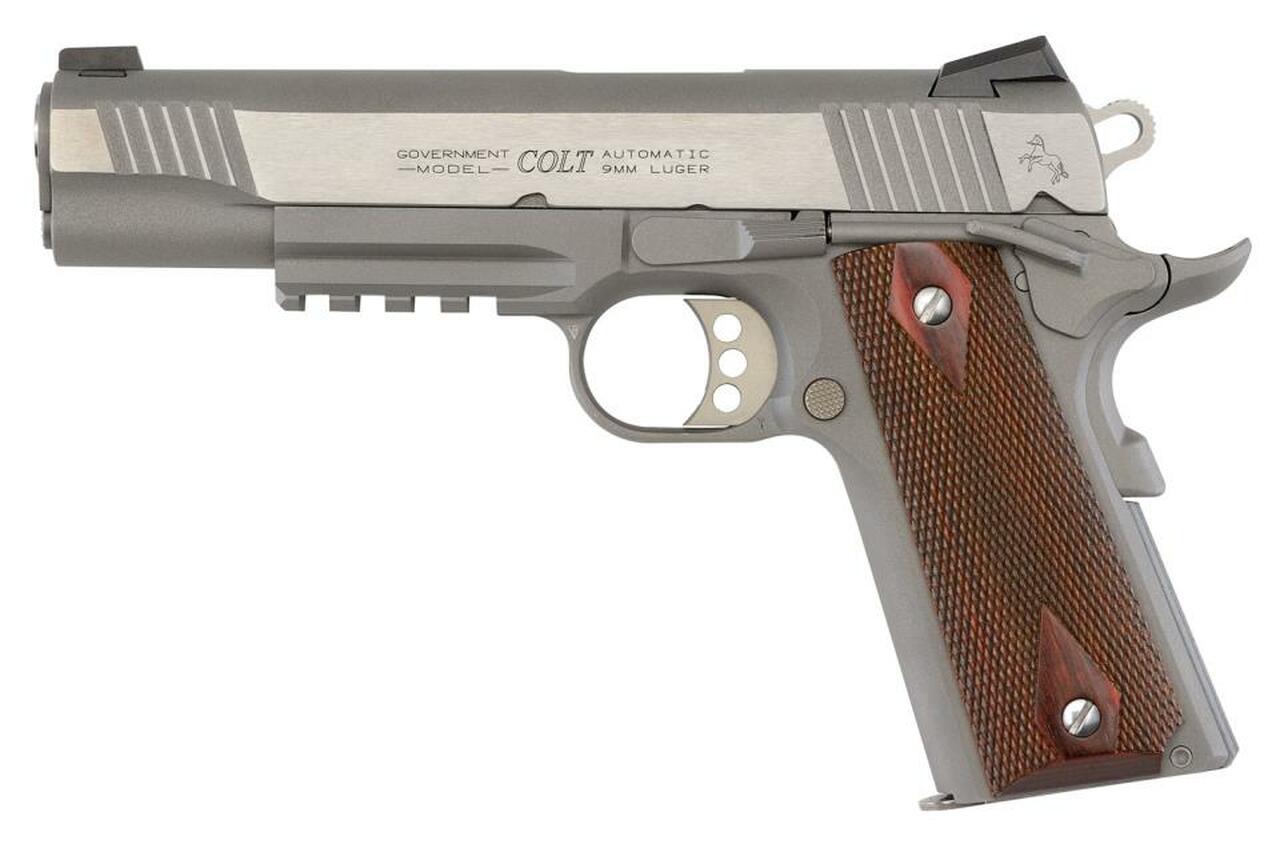 Colt XSE Rail Gun Govt 5″ Barrel 9mm SS Finish Noval Sights