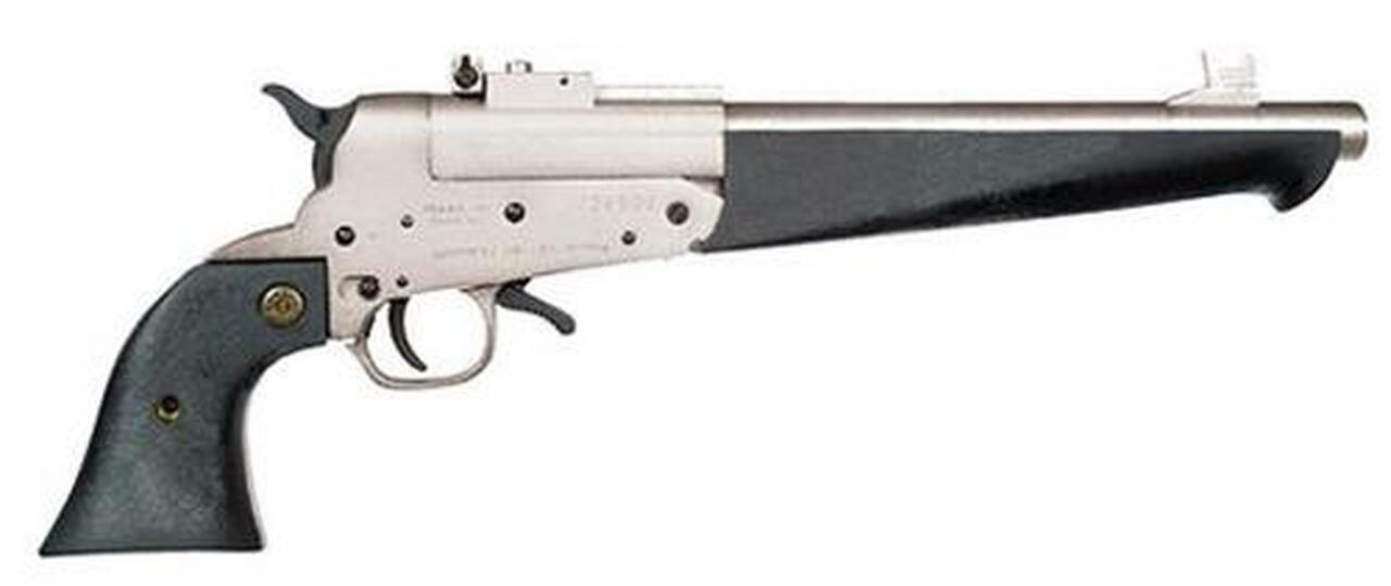 Comanche Super Comanche 410/45 LC 6″ 1rd Rubber Grip Nickel Finish