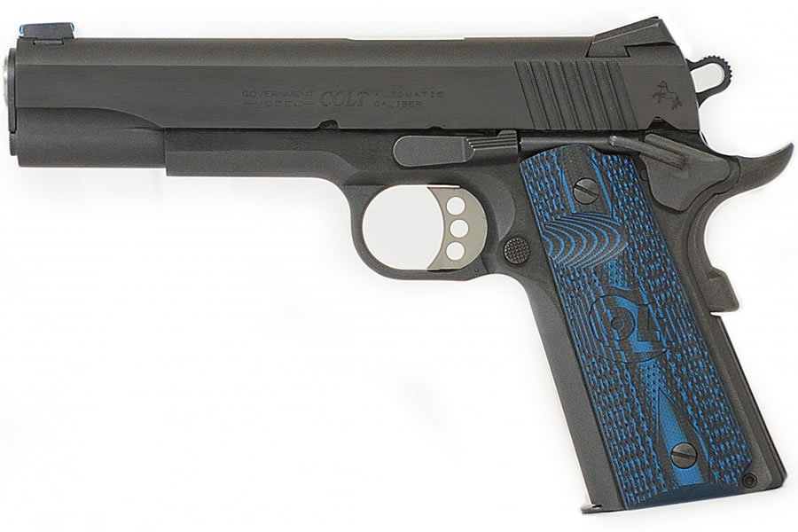 Competition Pistol 9mm with Blue G10 Grips