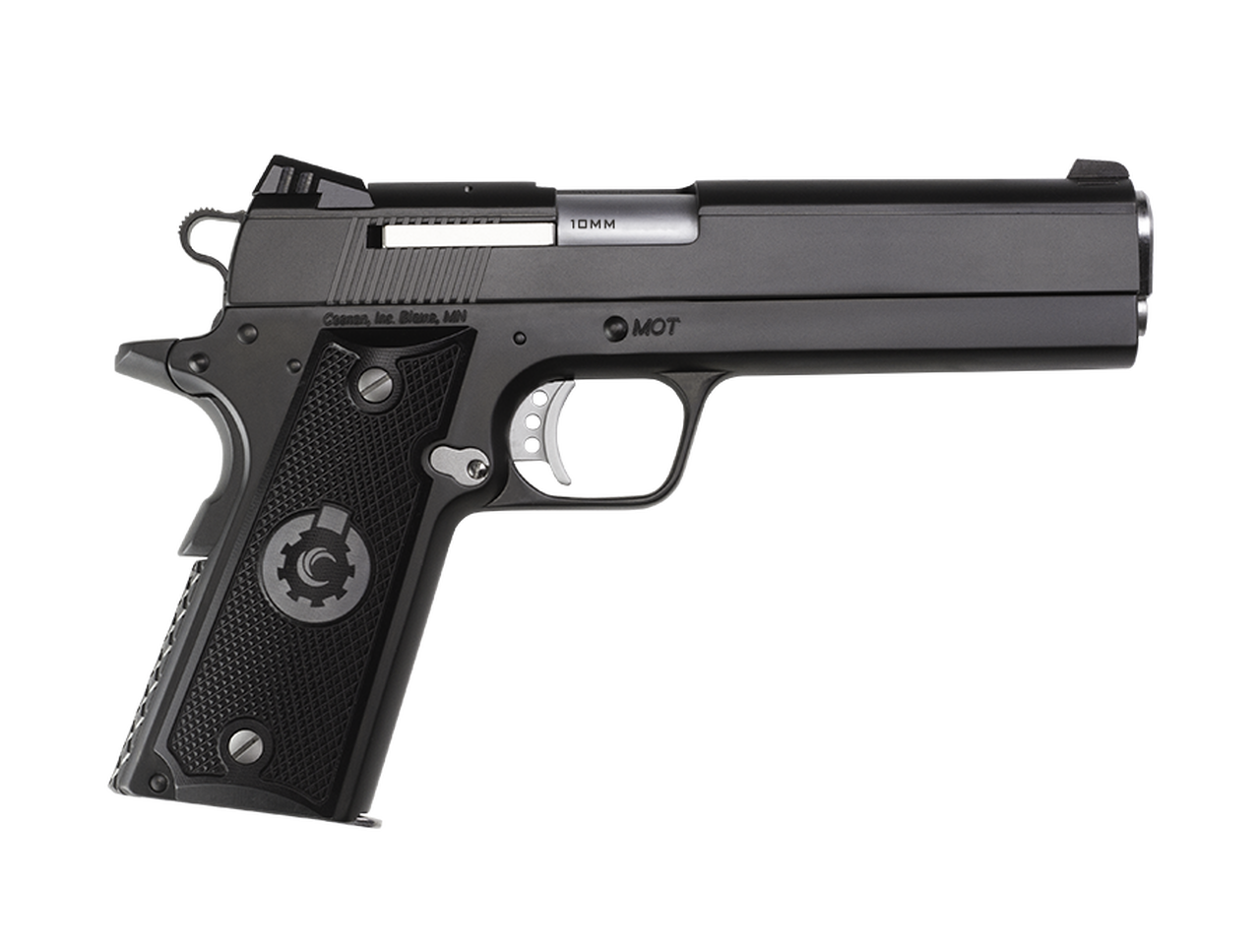 Coonan MOT 10mm, 5″, Black Ionbond Stainless, Adj. White Dot Sights, Black Alum Grips, 2 Mags (Special Order)