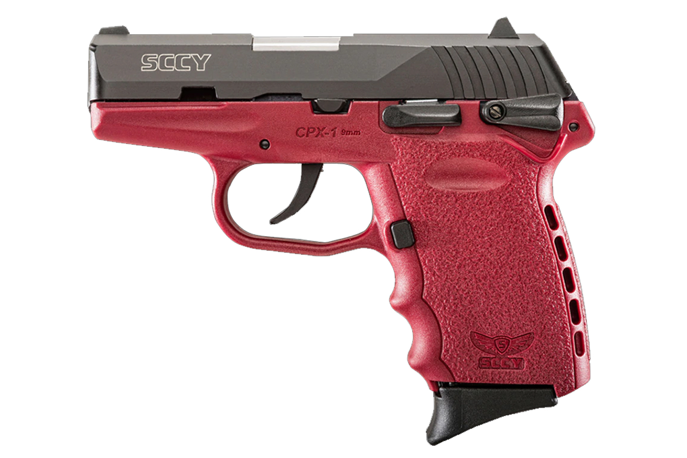 CPX-1 9mm Pistol with Crimson Frame and Black Slide