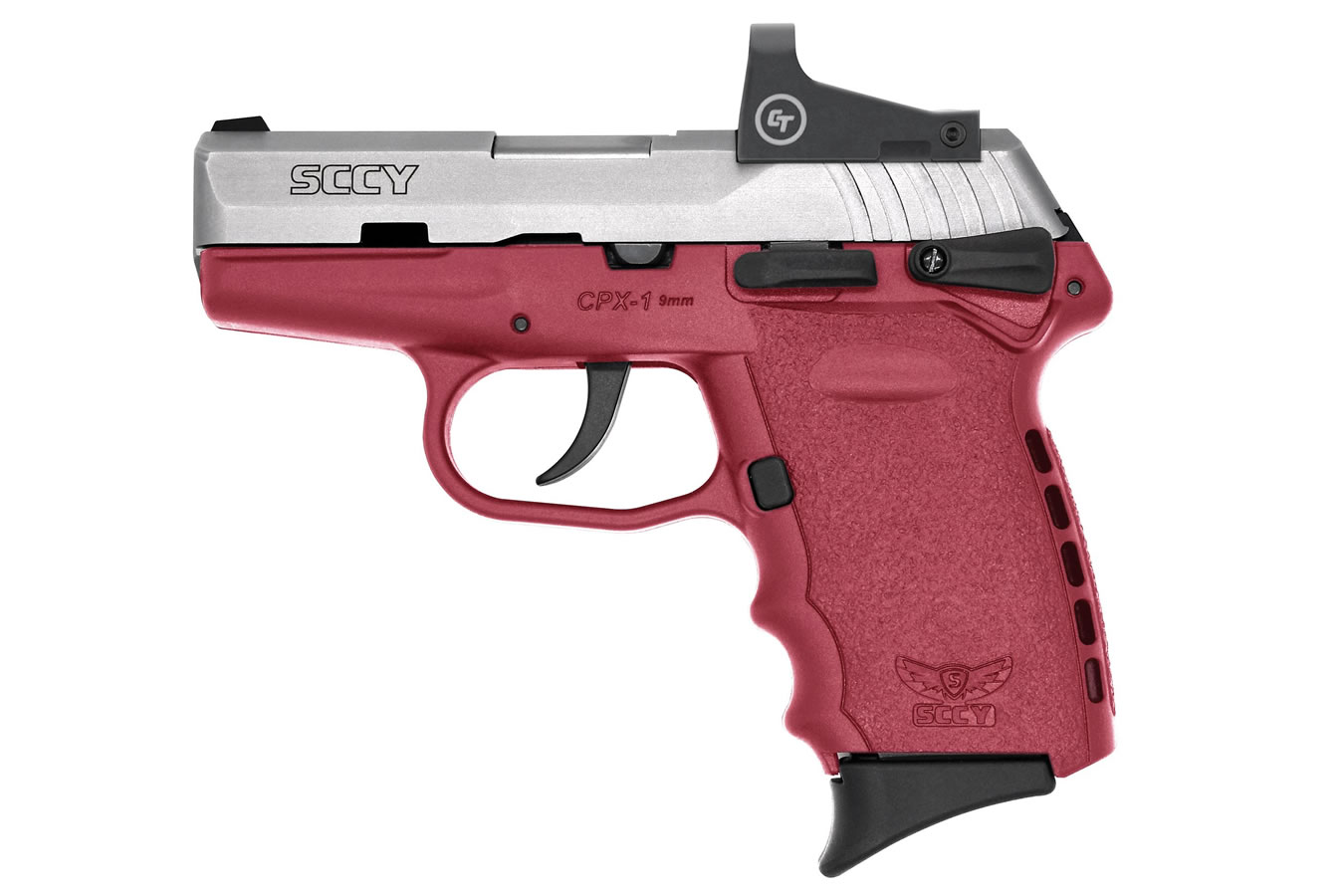 CPX-1 9mm Pistol with Crimson Red Frame/Stainless Slide and Crimson Trace Red Dot