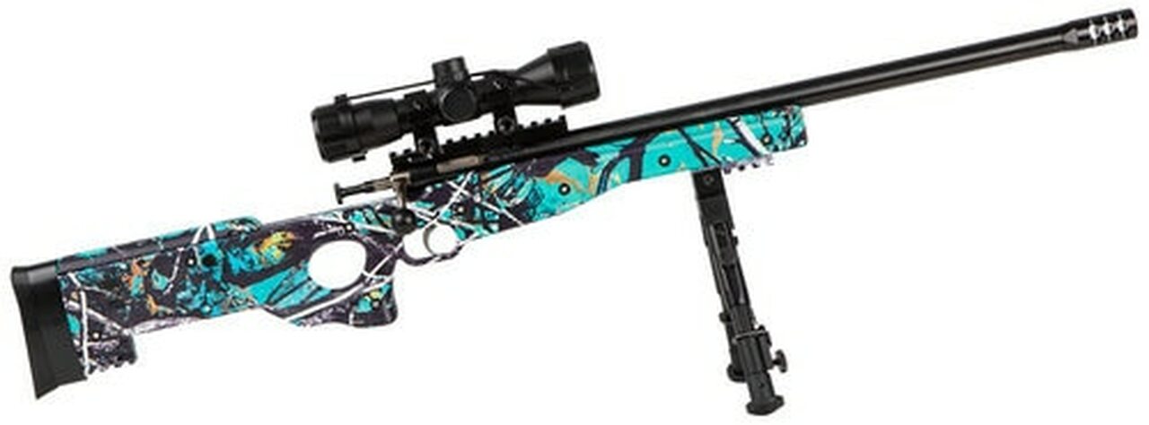 Crickett Precision 
 22LR, 16.125″ Barrel, Synthetic Muddy Girl Stock, Blued