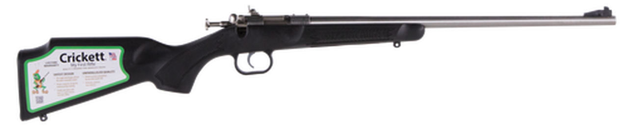 Crickett Single Shot Synthetic 22 WMR, Synthetic Black Stock, Stainless Steel, 1rd