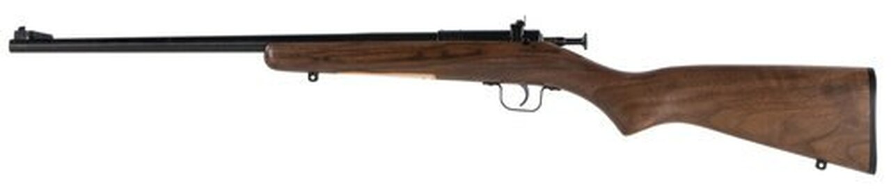 Crickett Single Shot Walnut 22 WMR, 16.125″ Barrel, American Walnut Stock, Blued, 1rd