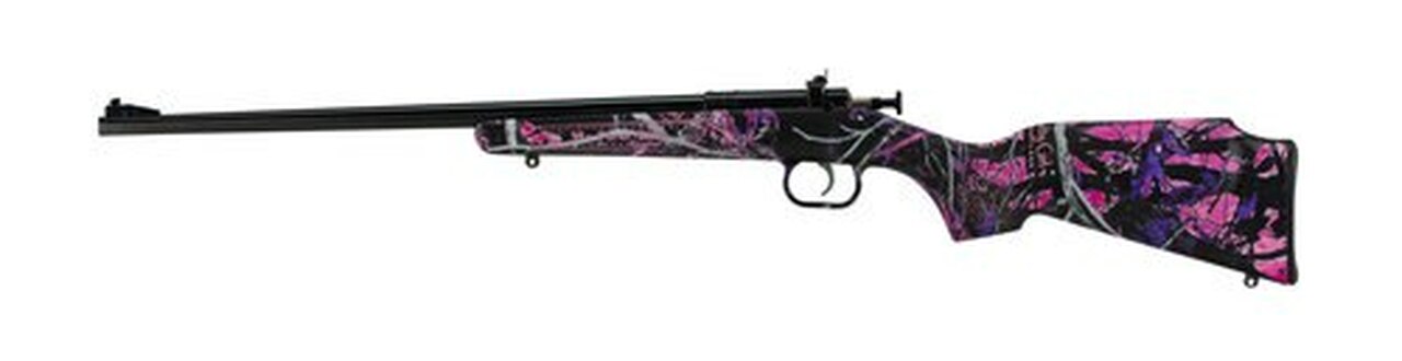 Crickett Synthetic 22LR, 16.125″ Barrel, Synthetic Muddy Girl Stock, Blued