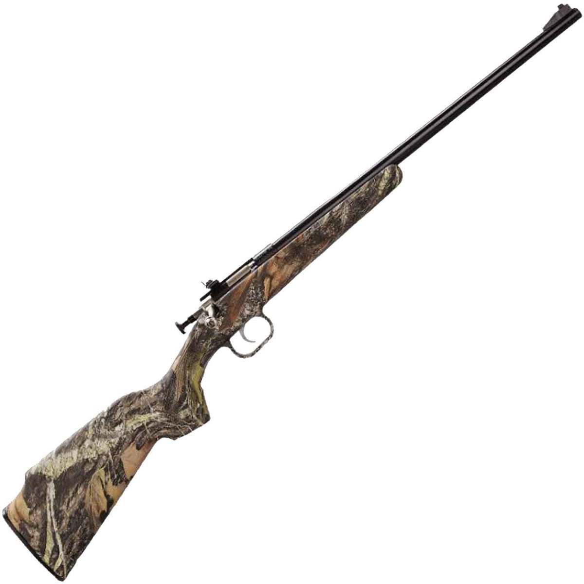 Crickett Synthetic Stock Compact Mossy Oak Break-Up Infinity Camo/Blued Bolt Action Rifle – 22 Long Rifle – 16.1in