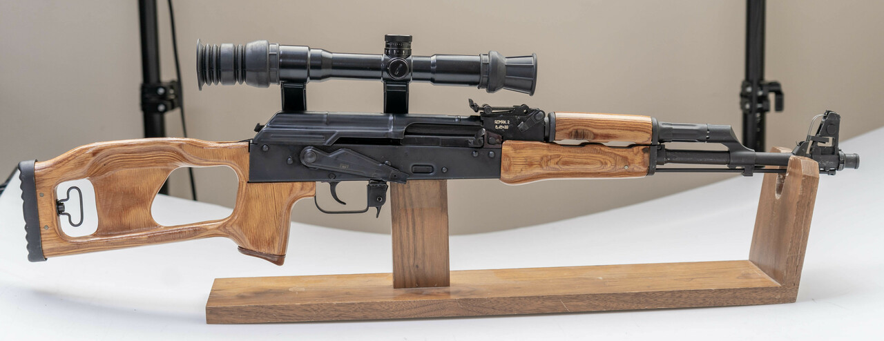 Cugir AK-74 Romak 2 Used 5.45x39mm, ZFK 4×25 Scope, Wood Thumbhole Stock, Black, 10rd