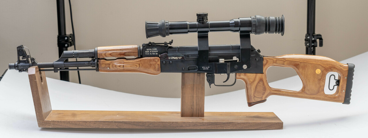 Cugir AK-74 Romak 2 Used 5.45x39mm, ZFK 4×25 Scope, Wood Thumbhole Stock, Black, 10rd