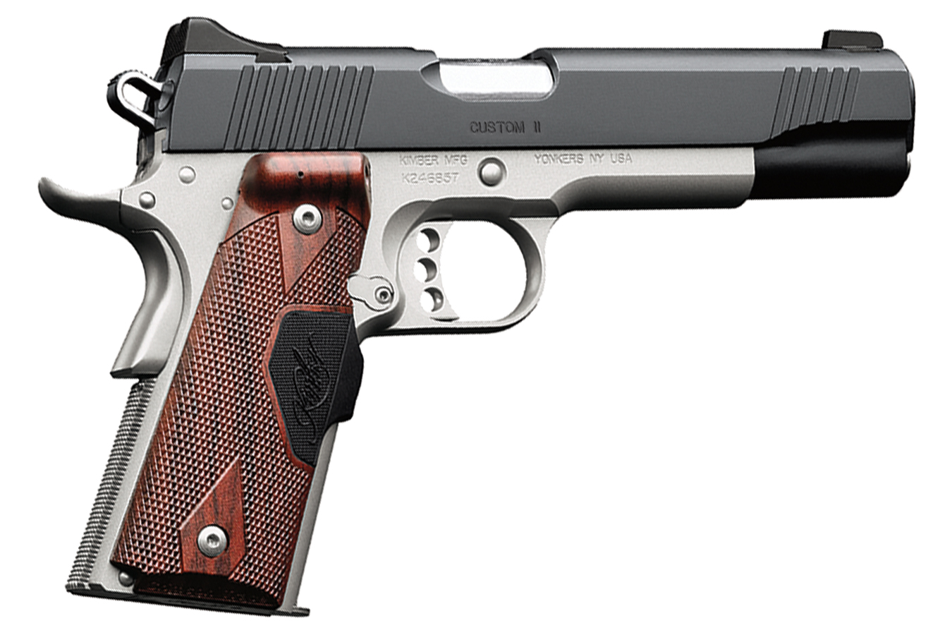 Custom II 45 ACP Pistol with Two Tone Finish and Crimson Trace Lasergrips