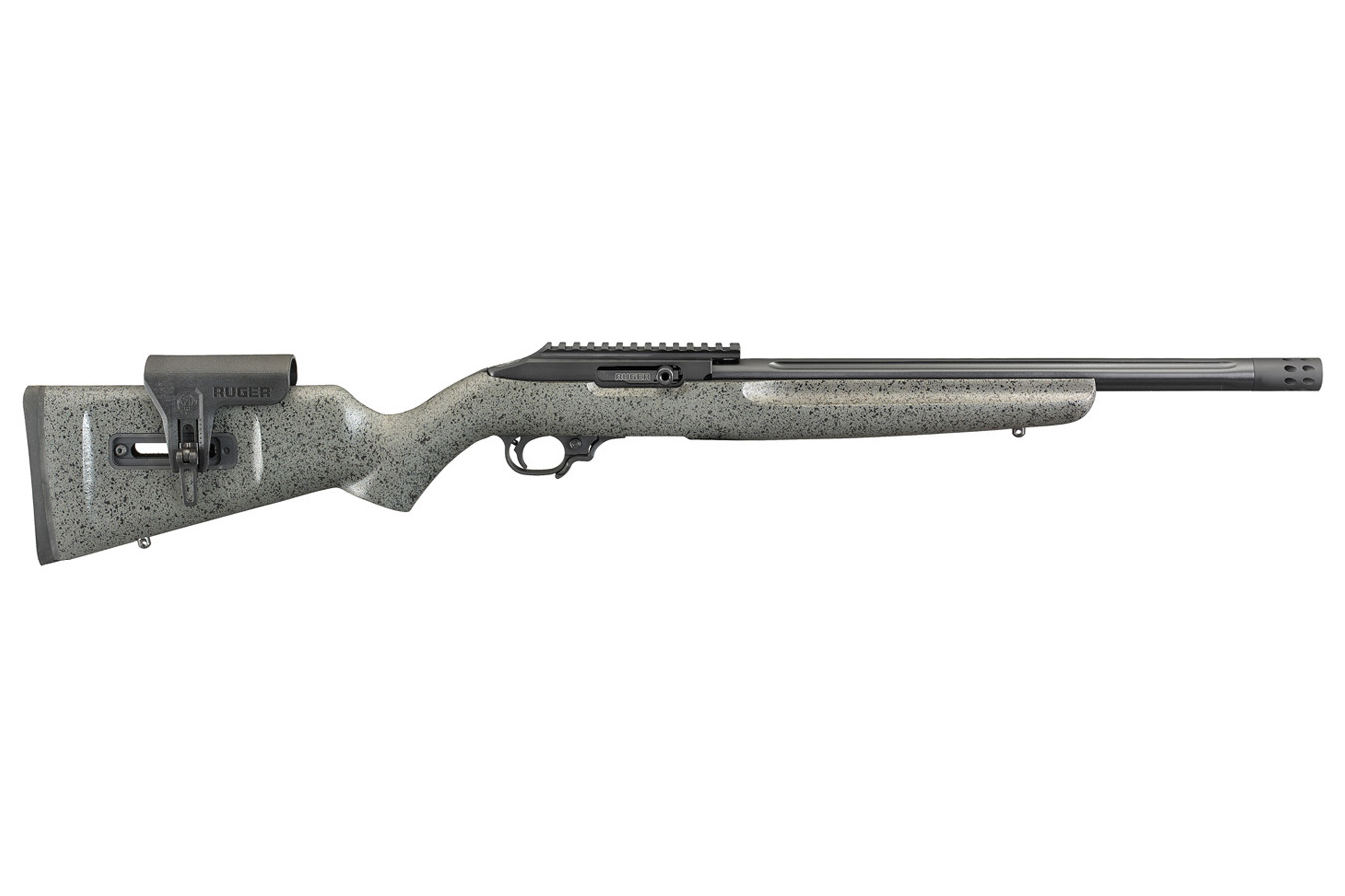 Custom Shop 10/22 Competition 22 LR Semi-Auto Rifle with Gray/Black Speck Laminate Stock