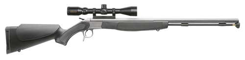 CVA Crossfire 50 Caliber, Stainless Barrel/Rec, Black, Includes KonusPro 3-9x40mm Scope, 1rd