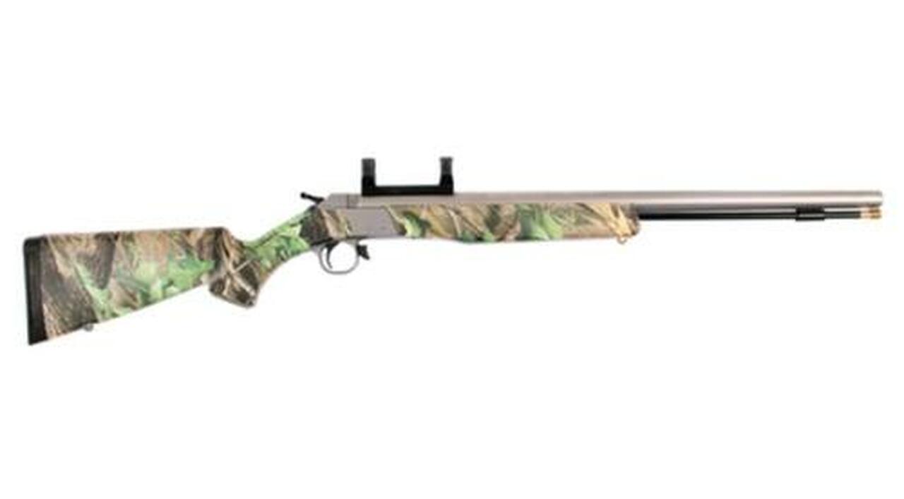 CVA Wolf 209 Magnum .50 Caliber 24″ Stainless Steel Barrel DuraSight Dead-On One-Piece Scope Mount Realtree Hardwoods Green HD Stock