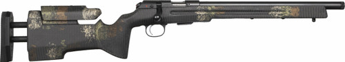 CZ 457 22 LR, 16″ Threaded Barrel, Manners Camo, Adjustable Cheek Riser, 5rd