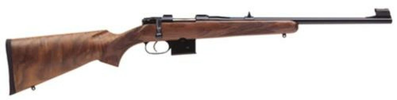 CZ, 527 Carbine, 223 Rem, 18.5″ Barrel, 1:9 Twist Rate, Blue Finish, Walnut Stock, 5 Rounds