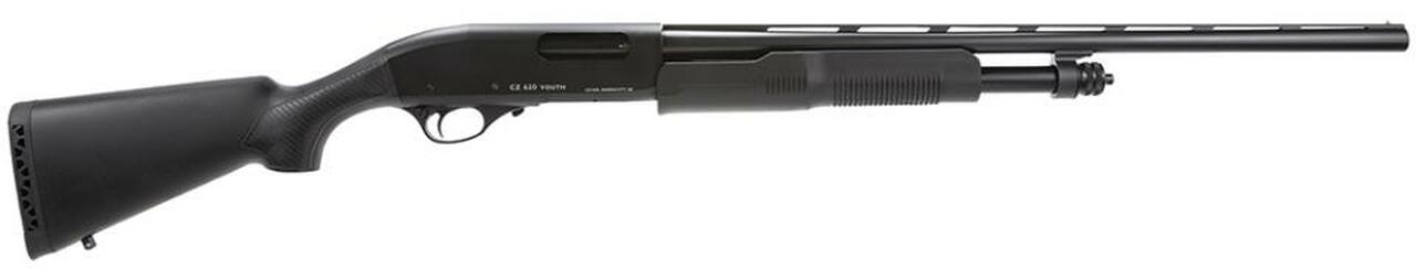 CZ 620 Youth 20 Gauge, 24″, 4+1, Black Synthetic Stock, Pump