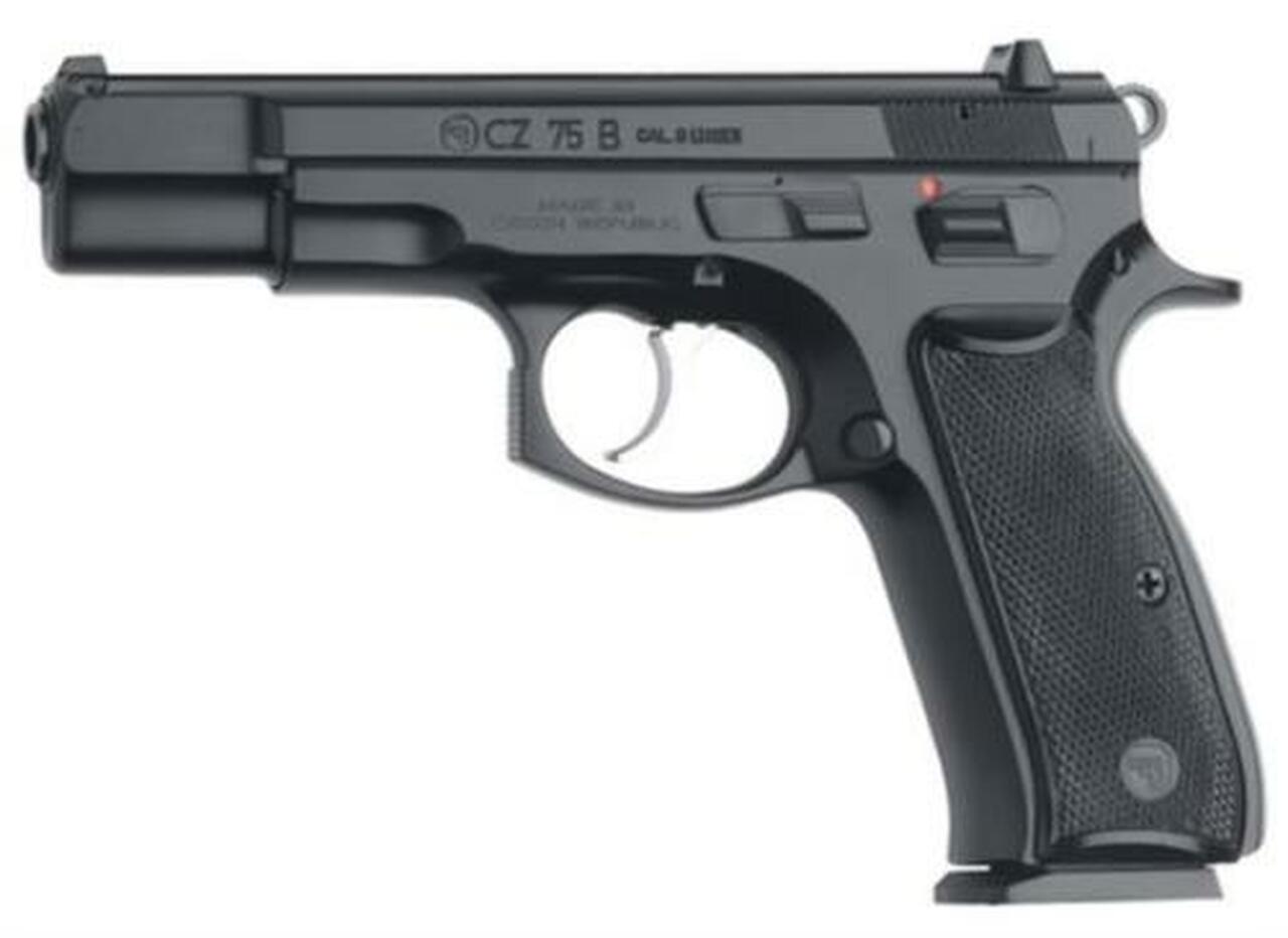 CZ 75 B SA/DA 9mm 4.7, Black Synthetic Grip Black, 10 rd