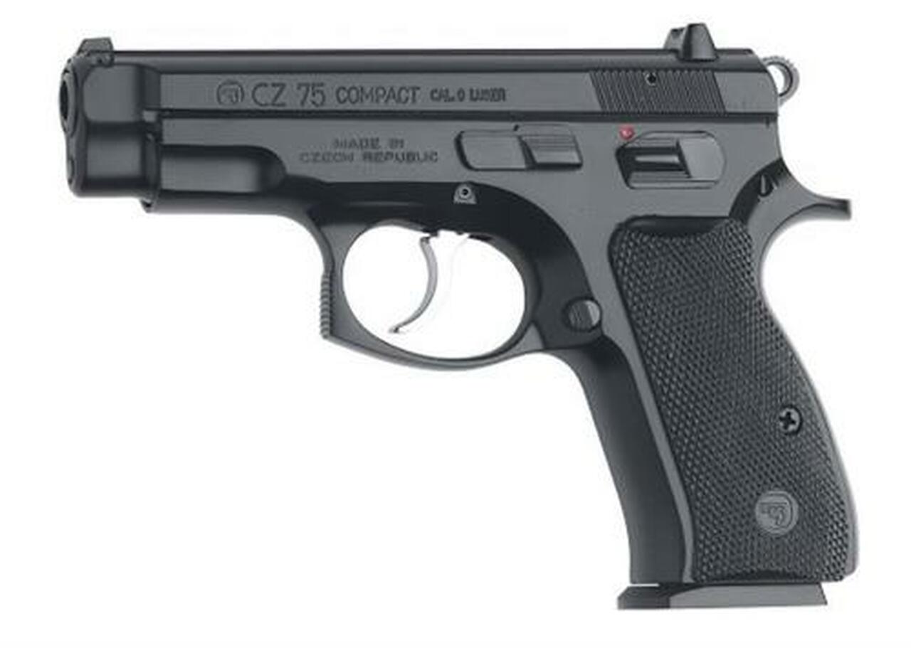 CZ 75 Compact SA/DA 9mm, 3.8″ Barrel, Black, Poly Grip, 10rd