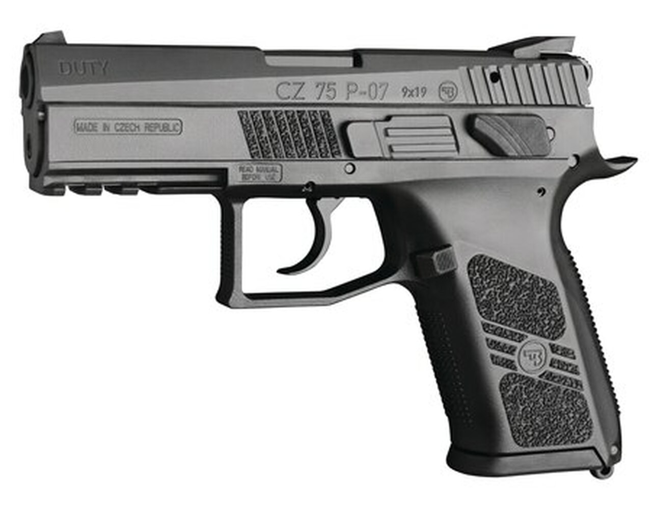 CZ 75 P-07 Duty 9mm 3.8″ Barrel, Black Polycoat Finish, 16 Rnd Mag