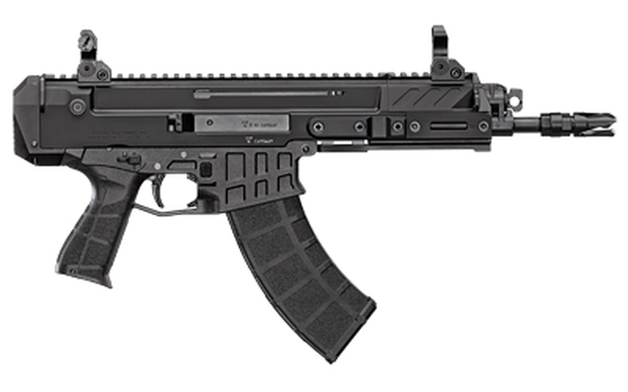 CZ Bren 2 MS Pistol 7.62x39mm, 9.05″ Barrel, Folding Sights, Black, 30rd