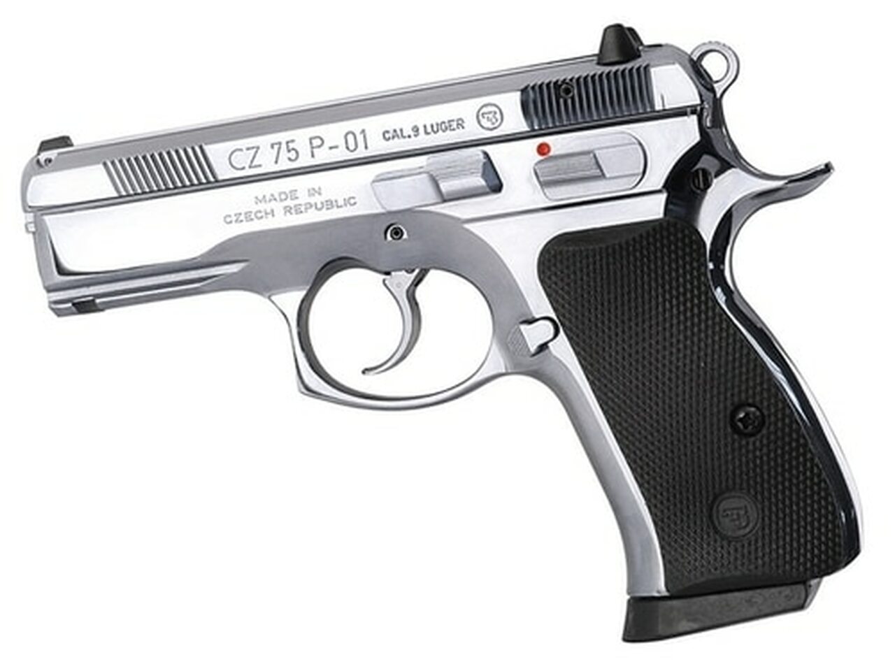CZ P-01 9mm, High Polished Bright Stainless Steel, 3.8″, 14rd