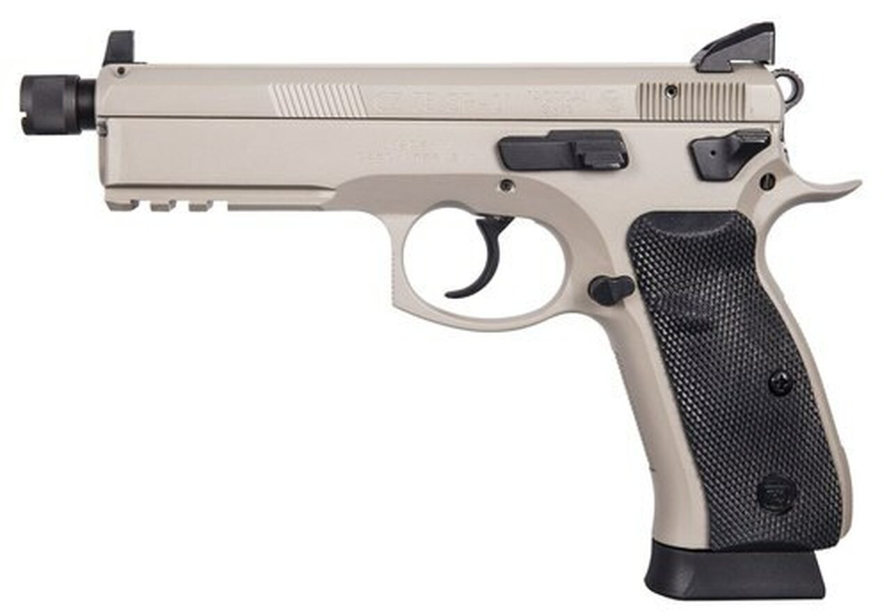 CZ P-01 Tactical, 9mm, 5.2″ Barrel, 10rd,Tritium Night Sights, Urban Grey