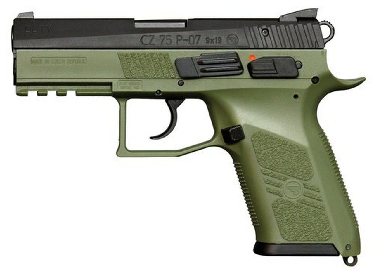 CZ P-07, 9mm, 3.75″ Barrel, 10rd, Tritium Night Sights, OG Green