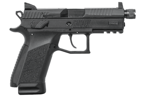 CZ P-07 9mm, 4″ Threaded Barrel, Black, High Fixed Sights, 17rd