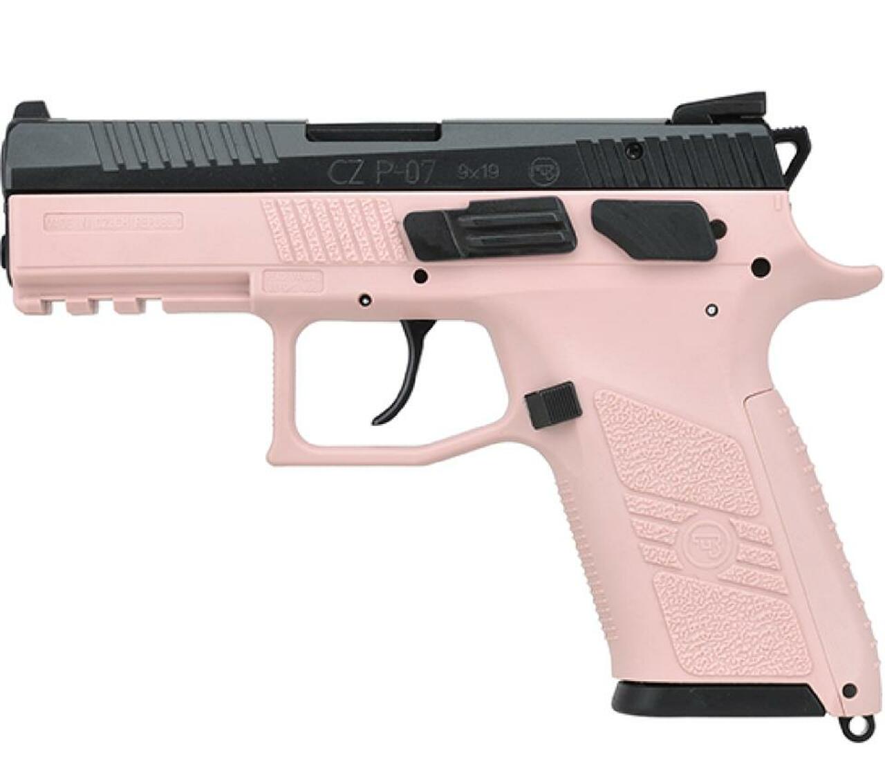 CZ P-07 Compact 9mm 3.8″ Barrel Pink Polymer Frame Fixed Sights15rd Mag
