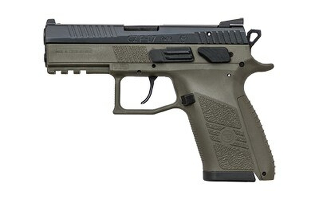 CZ P-07 Full-Size Single/Double 9mm 3.75″ Barrel, OD Green Polymer Gri, 15rd