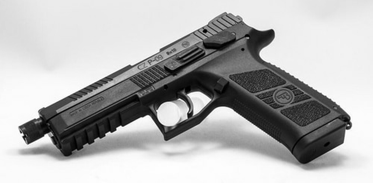 CZ P-09 Suppressor Ready 9mm, 5.2″ Threaded Barrel, Matte Black, 19rd