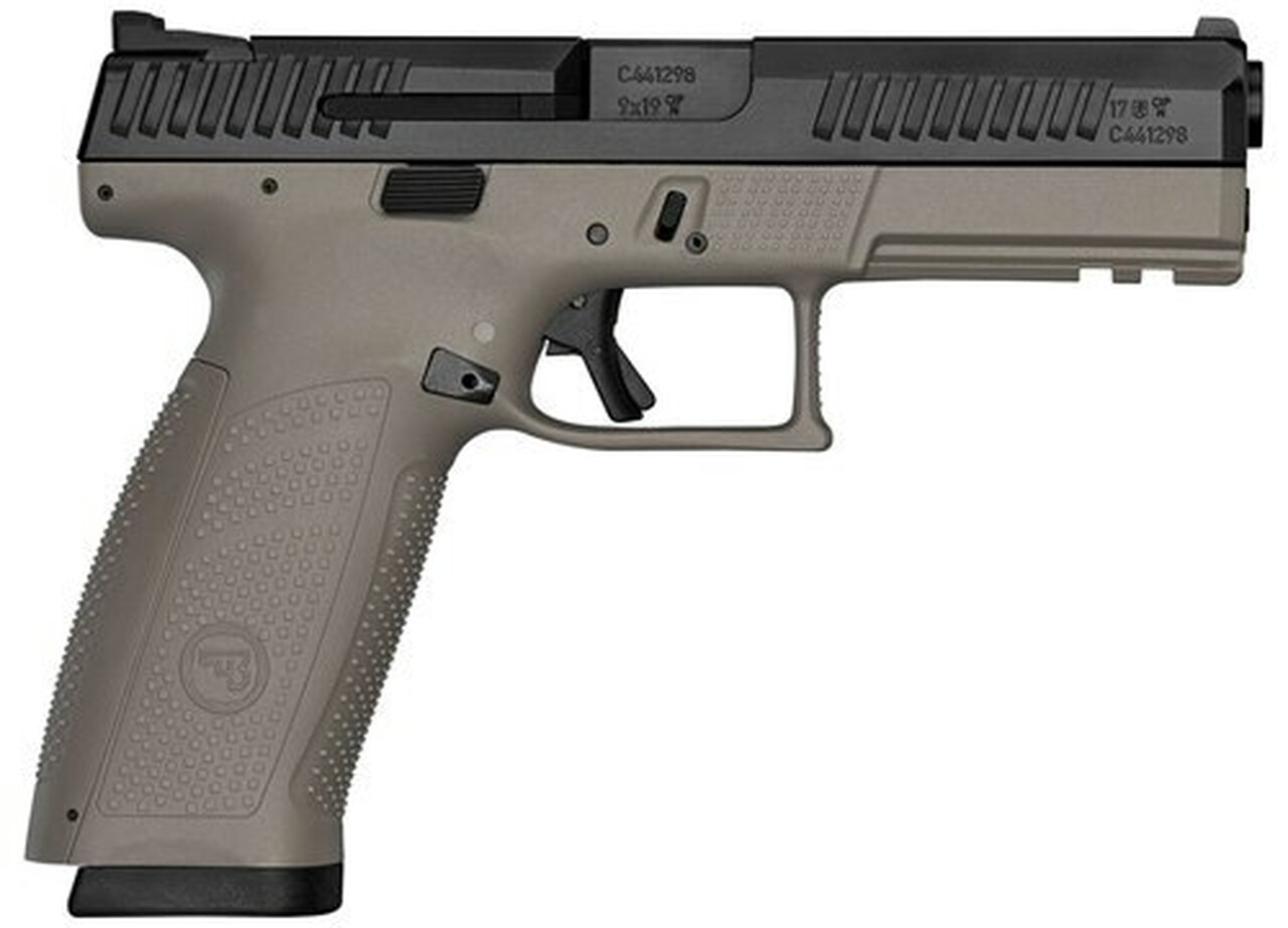 CZ P-10, 9mm, 4.5″ Barrel, 19rd, Night Sights, Flat Dark Earth