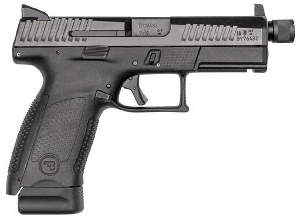 CZ P-10 C, 9mm, 4.61″ Barrel, 10rd, Suppressor Ready, Night Sights, Black