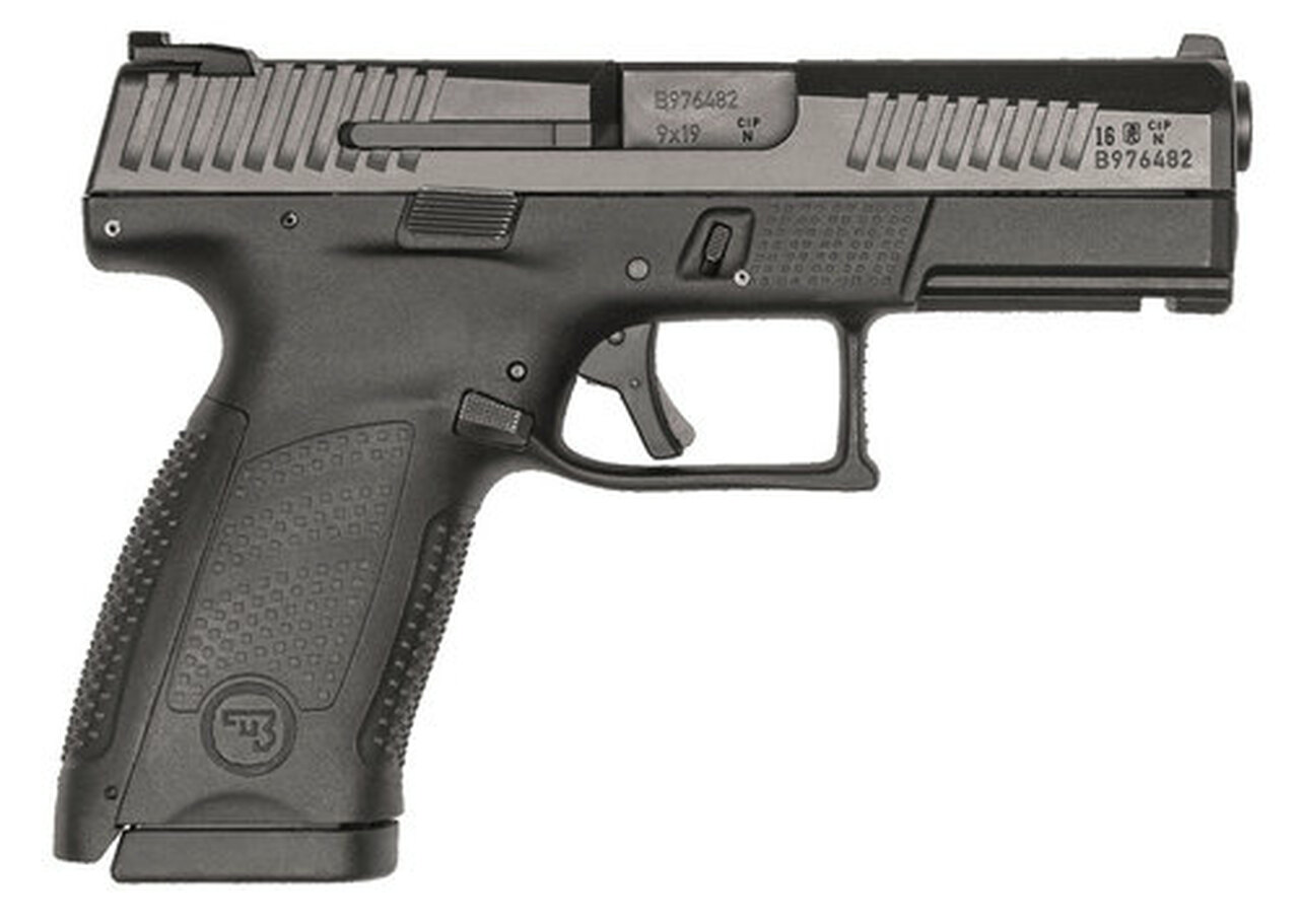CZ P-10 C, 9mm, 4″ Barrel, 15rd, Fixed Sights, Black