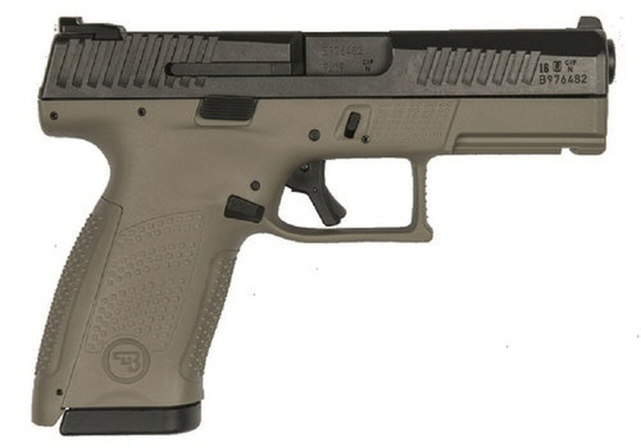 CZ P-10 C, 9mm, 4″ Barrel, 15rd, Fixed Sights, Flat Dark Earth
