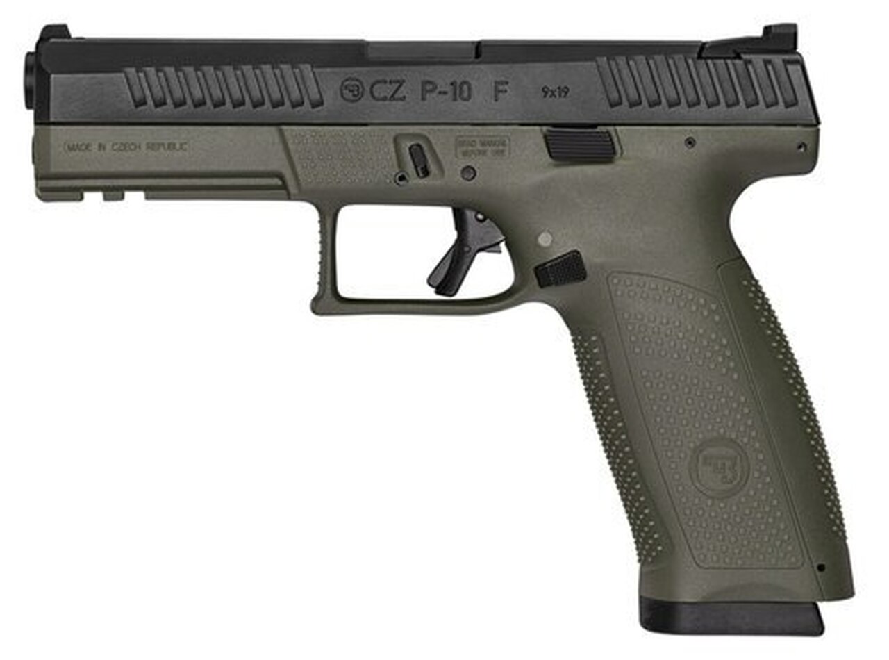 CZ P-10 Full Size, 9mm, 4.5″ Barrel, 10rd, Night Sights, OD Green