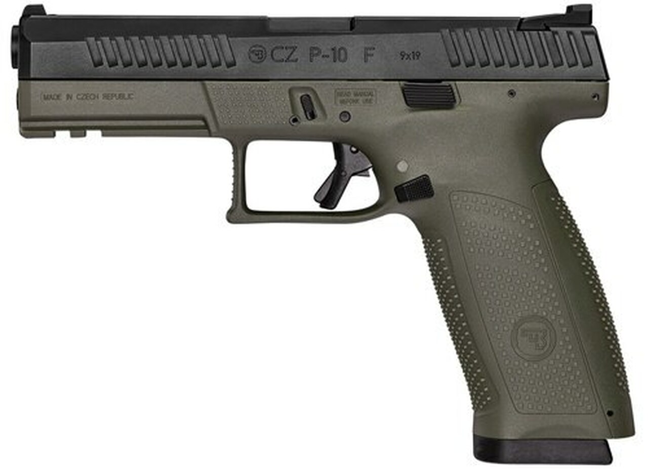 CZ P-10 Full Size, 9mm, 4.5″ Barrel, 19rd, Night Sights, OD Green